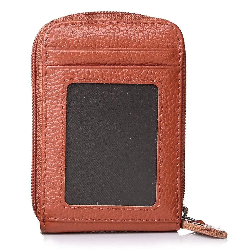 

Korean Women's Short Card Case Oil Leather Organ Card Case Vertical Version Practical And Beautiful Ladies Clutch