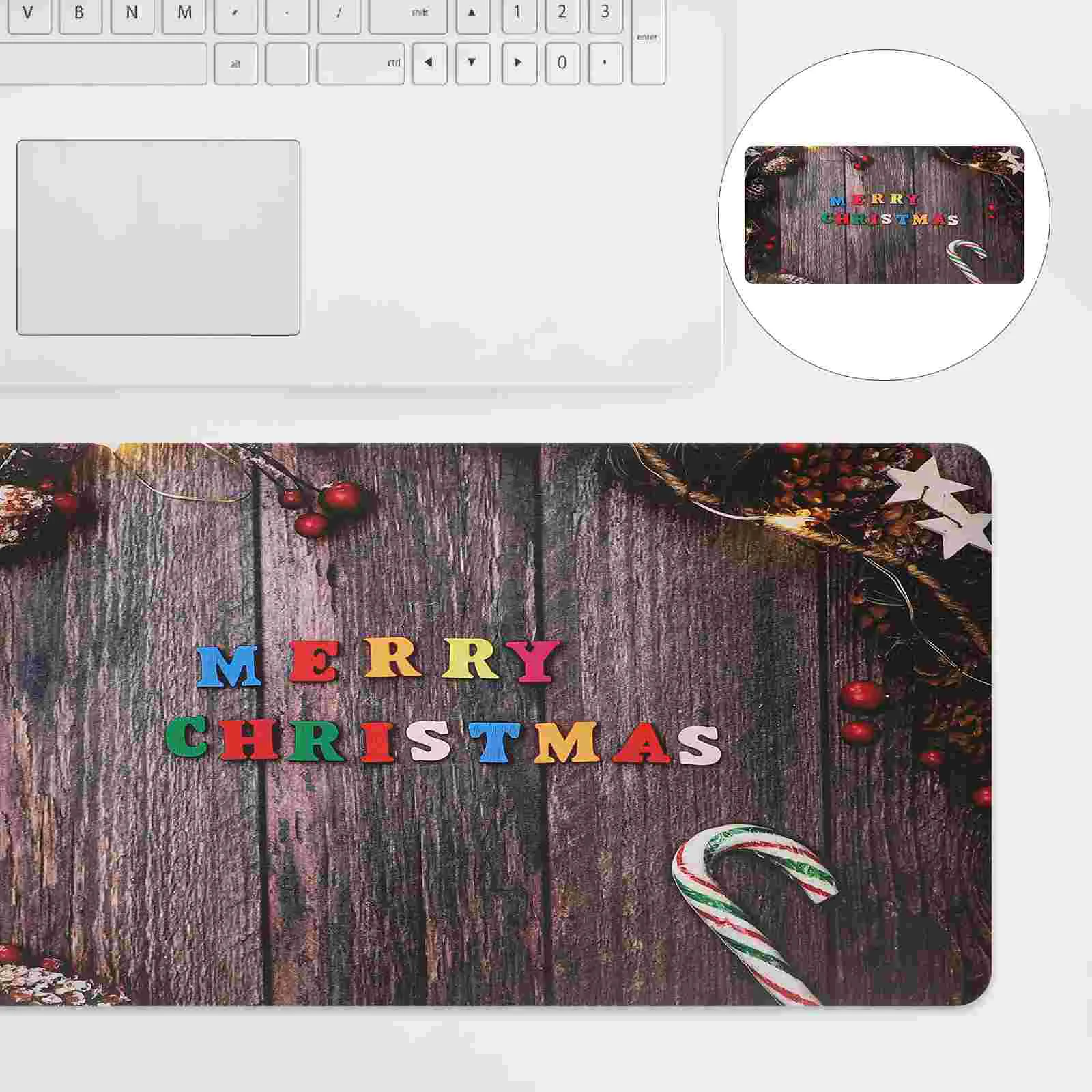 

1PC Anti-slip Mat Christmas Theme Rectangle Nonslip Rubber Mat