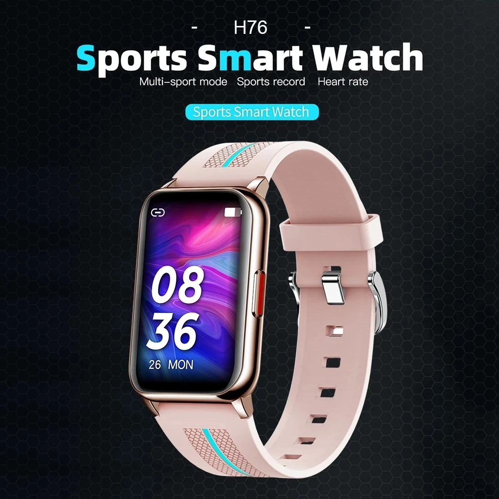 

Модный смарт-браслет H76 с функцией измерения артериального давления, пульсометром и шагомером