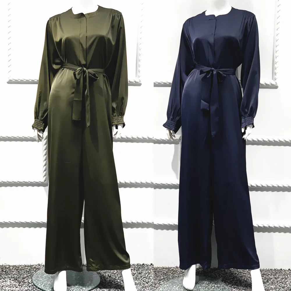 

Ladies Vintage Romper Wide Leg Long Pants Women Casual Jumpsuit Long Sleeve Army Green Navy Solid Color Casual Jumpsuits Fashion