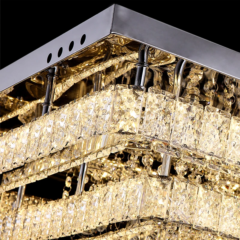 

Luxury silver ceiling lamp living room modern crystal ceiling lights bedroom led Ceiling Lamps dining crystal Fixtures kitchen