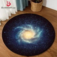 bubble kiss 3d round starry sky carpets for living room pad teenager bedroom non slip door floor mat coffee table home decor rug