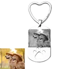 Пользовательские DIY Собака бирка брелок для фотографии гравированный из нержавеющей стали фотография брелок для Любовь Собака люди собака Keepsake chaviro