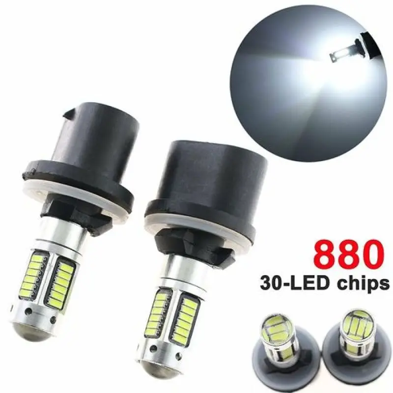 

Replacement Led Bulbs For Car Fog Lights Lamps 12V Red / Blue / Pink And Purple / Ice Blue 30-smd 4014 880 881 H1 H3 2 Pcs