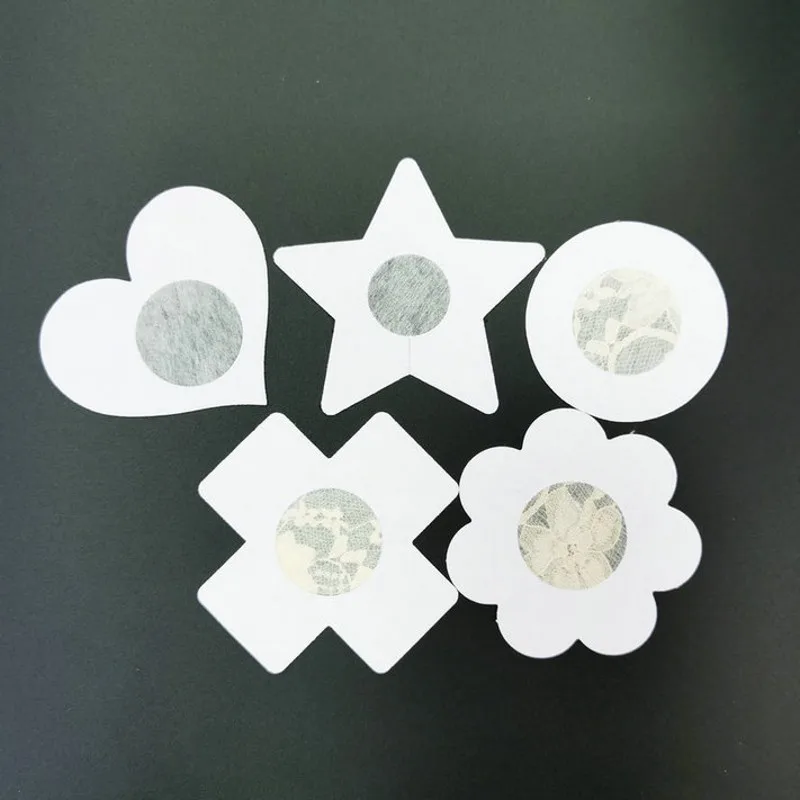 

10Pcs Women Invisible Breast Lift Tape Overlays on Bra Sexy Lace Chest Stickers Nipple Stickers Bra Nipple Covers Breast Pad