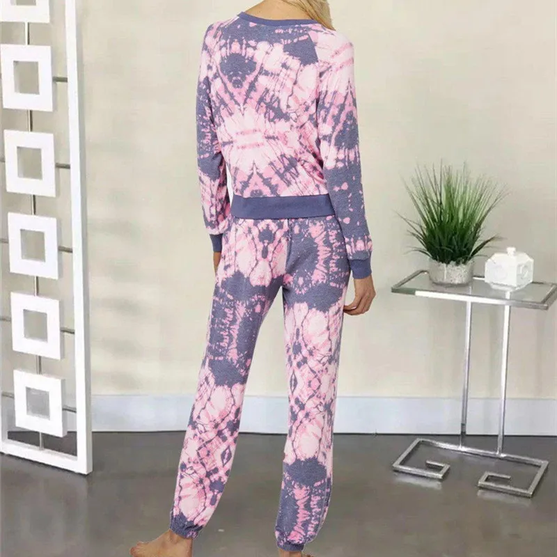 

Plus Size 2020 Fashion Autumn Women Pajama Sets Casual O-neck Long Sleeves Loose Pajama Sets