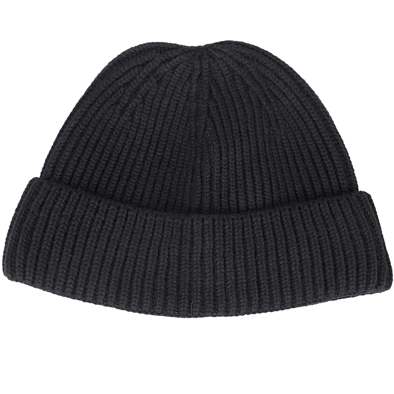 Шапка вязаная утепленная однотонная унисекс | Аксессуары для одежды