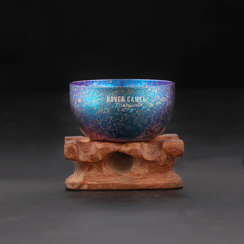 Маленькая чайная чашка Rover Camel из чистого титана для воды и льда кофе с двойной