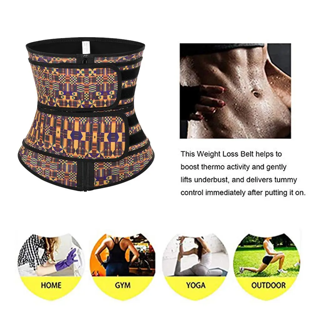 Новинка 100% латексный утягивающий пояс HEXIN для похудения с принтом компрессионный