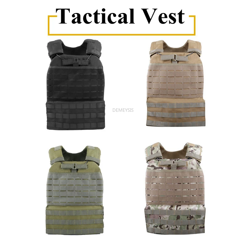 

Тактический Жилет Molle, Регулируемый военный защитный жилет для страйкбола, для бросков, для армии, пейнтбола, CS, охотничье снаряжение