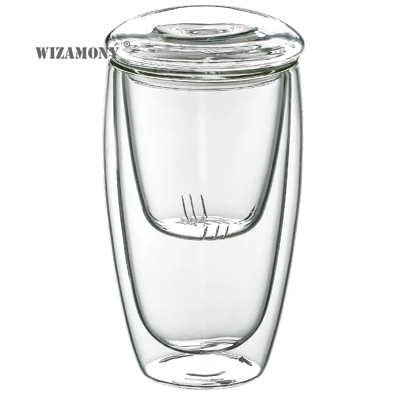 

WIZAMONY Chinese Kung Fu Tea set gaiwan teapot teacups fair mug tea set glass fot gift office puer Drinkware