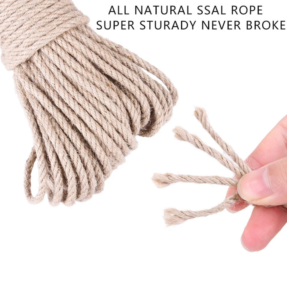 

Sisal Rope Cat Tree DIY Scratching Post Toy Pet Cat Climbing Frame Replacement Rope Desk Legs Binding Rope For Cats Sharpen Claw
