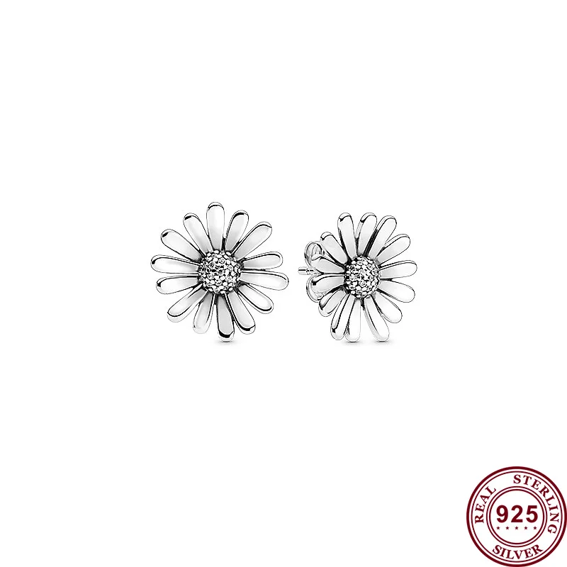 

2020 New 925 серьги Silver Pan Earrings Silver Exquisite Daisy Pan Earrings For Women Wedding Gift Fashion Jewelry