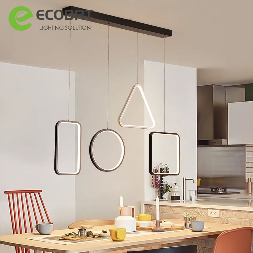 ECOBRT современные светодиодные подвесные светильники для кухни столовой гостиной