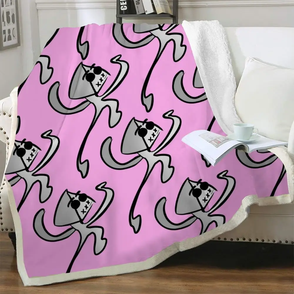 

Одеяло NKNK на Хэллоуин с забавным 3D принтом, уличное постельное белье, плюшевое покрывало для вечеринки, одеяло шерпа, модное винтажное узор