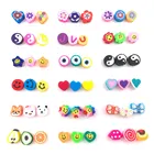 Бусины из полимерной глины в форме сердца, фруктов, богемной мягкой керамики, насыпью, для рукоделия, изготовления ювелирных изделий, браслетов, ожерелий сделай сам, 50 шт.