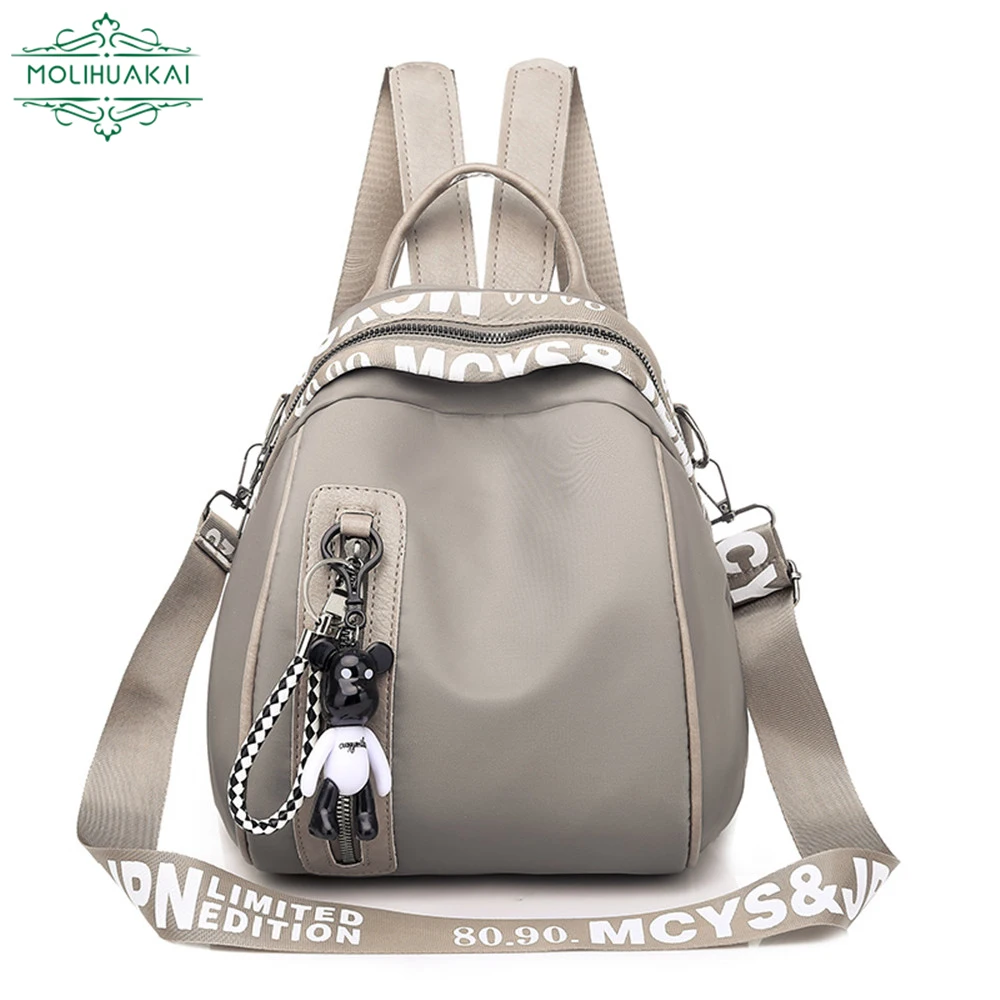 

Водонепроницаемый нейлоновый женский рюкзак на молнии, школьные ранцы для девочек-подростков, маленький женский многофункциональный ране...