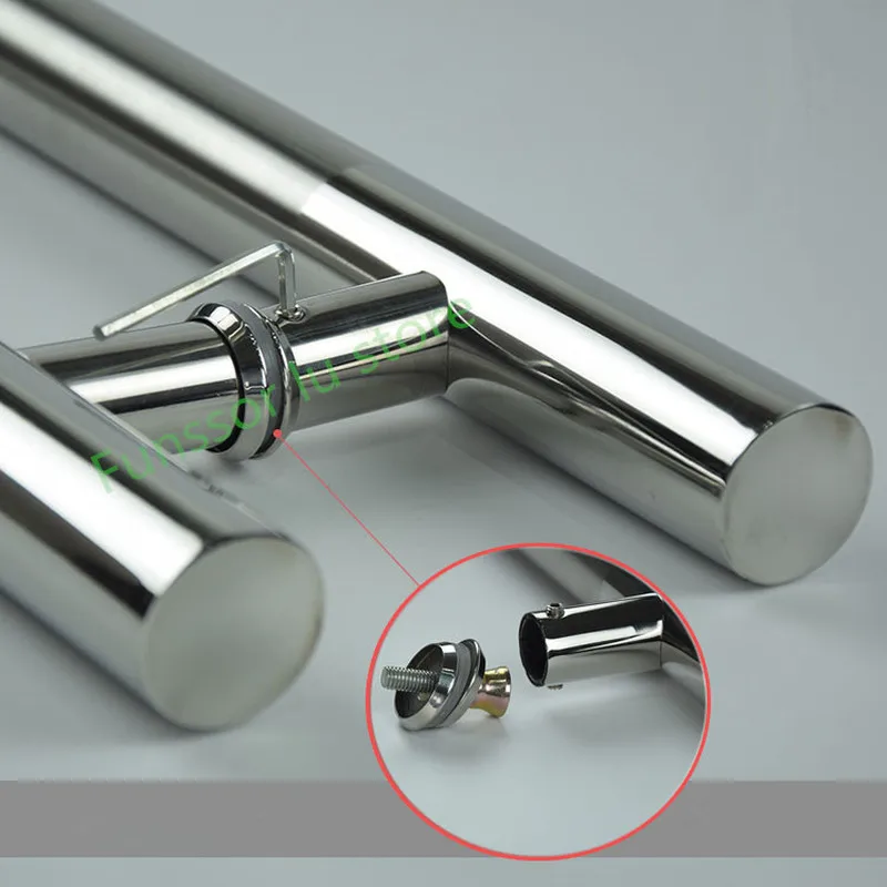 Стеклянная Дверная ручка из нержавеющей стали матовая/полированная h образный