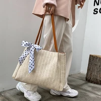 straw large capacity ladies bucket bag 2021 new fashion one shoulder messenger ladies handbag luxury versatile summer beach bag