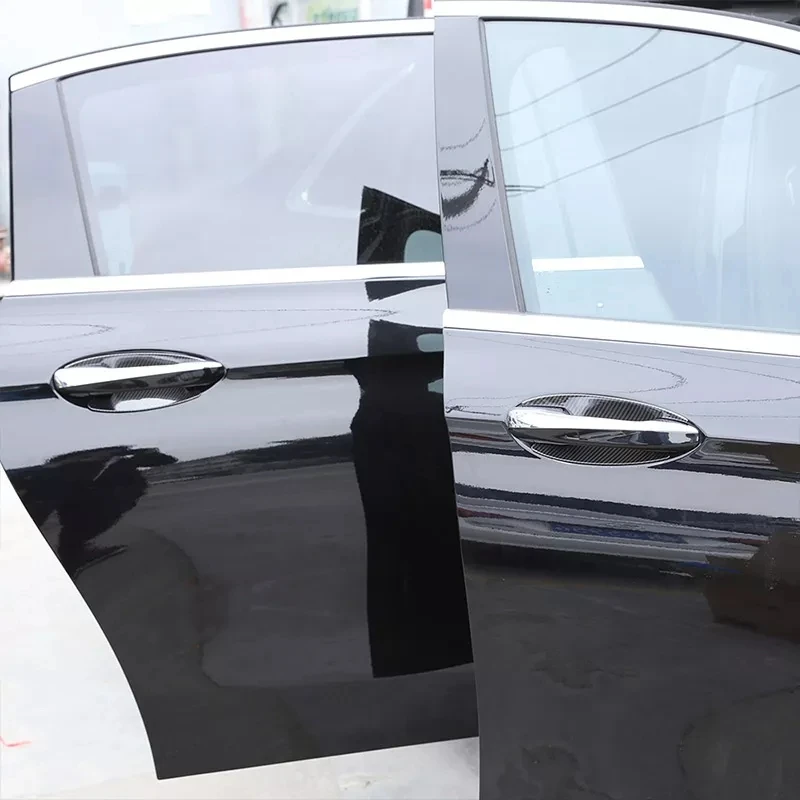 For Mercedes Benz E-Class W213 C-Class W205 GLC X253 2016-19 ABS Carbon Outer Door Handle Bowl Protection Cover Car Accessories |