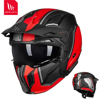 

Мотошлем MT, мотоциклетный шлем на все лицо, съемный, одобрен DOT ECE