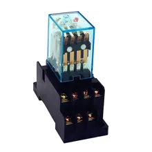 Бесплатная доставка (3 шт.) HH54P MY4NJ PYF14A 12v 24v 36v 48v 110v 220v DC/AC 5A