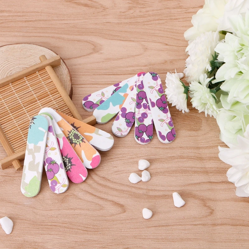 Пилочки для ногтей Mini Pro милые круглые двухсторонние пилочки ногтевого дизайна