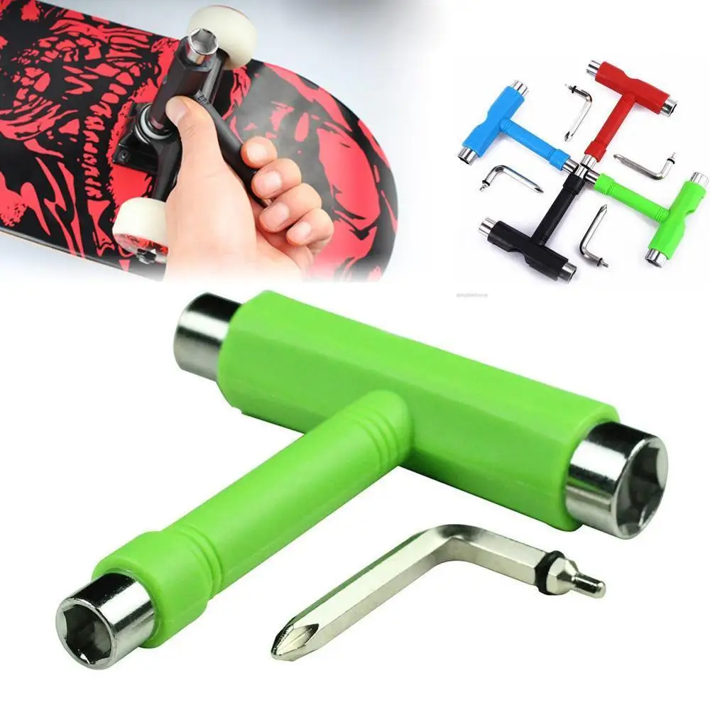 Roller Skate Skateboard Longboard T Shape Board ATB Tool Allen Key Multi-Function Universal Black Useful Screwdriver Socket | Инструменты