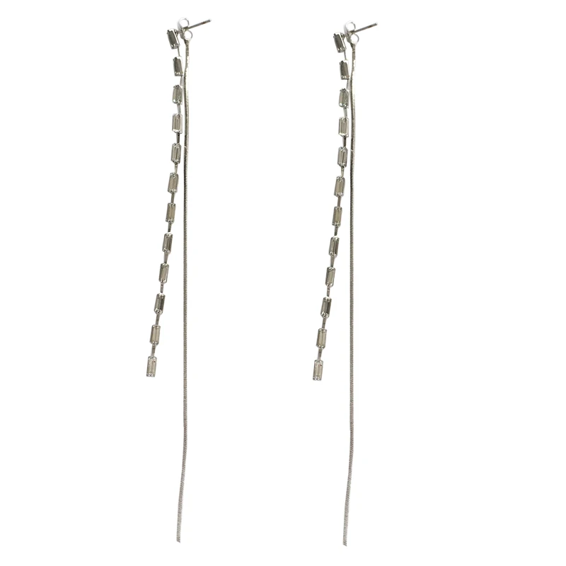 

S925 needle Trendy Jewelry Long Dangle Earrings Hot Selling Metal Alloy Thin Chain Hanging Drop Earrings For Girl Lady Gifts