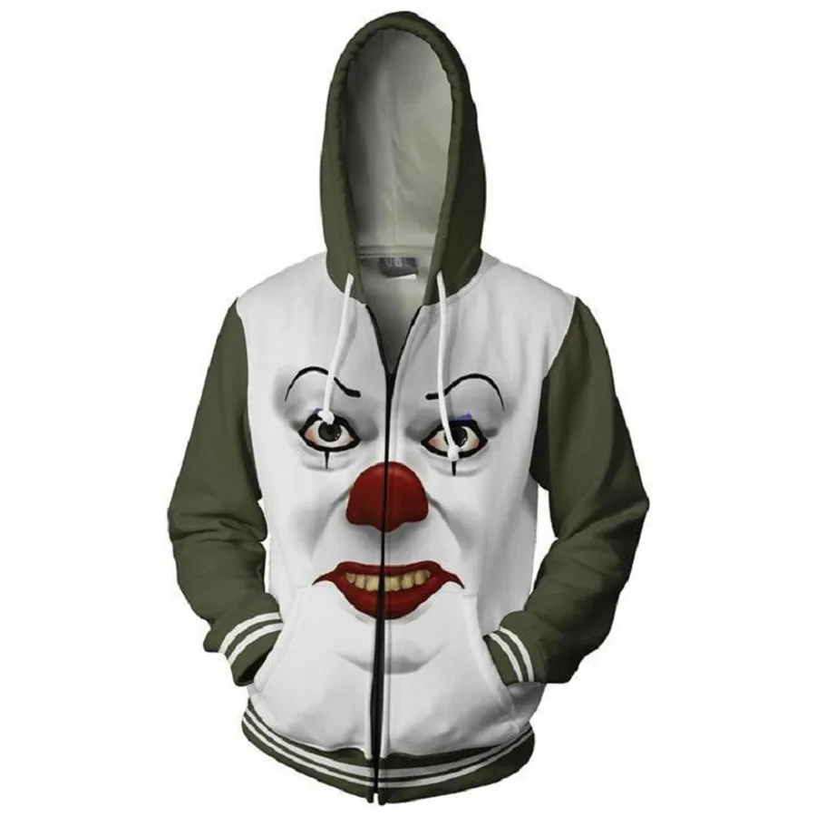 14 Аниме Толстовка с капюшоном фильм клоун Стивен Кинг это Pennywise Косплей Костюм Топ пальто для мужчин и женщин - Цвет: 14