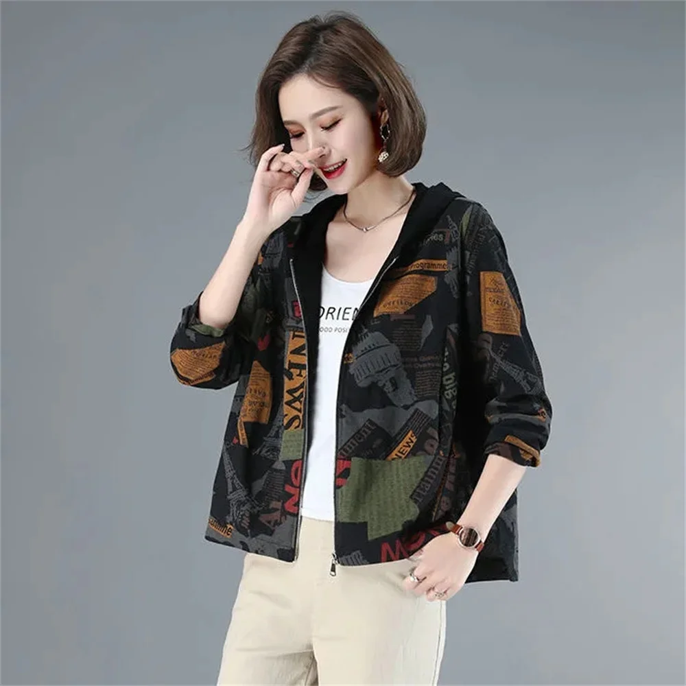 Женская дизайнерская Короткая свободная куртка с капюшоном, новая Женская Осенняя куртка в Корейском стиле, женская повседневная куртка на...