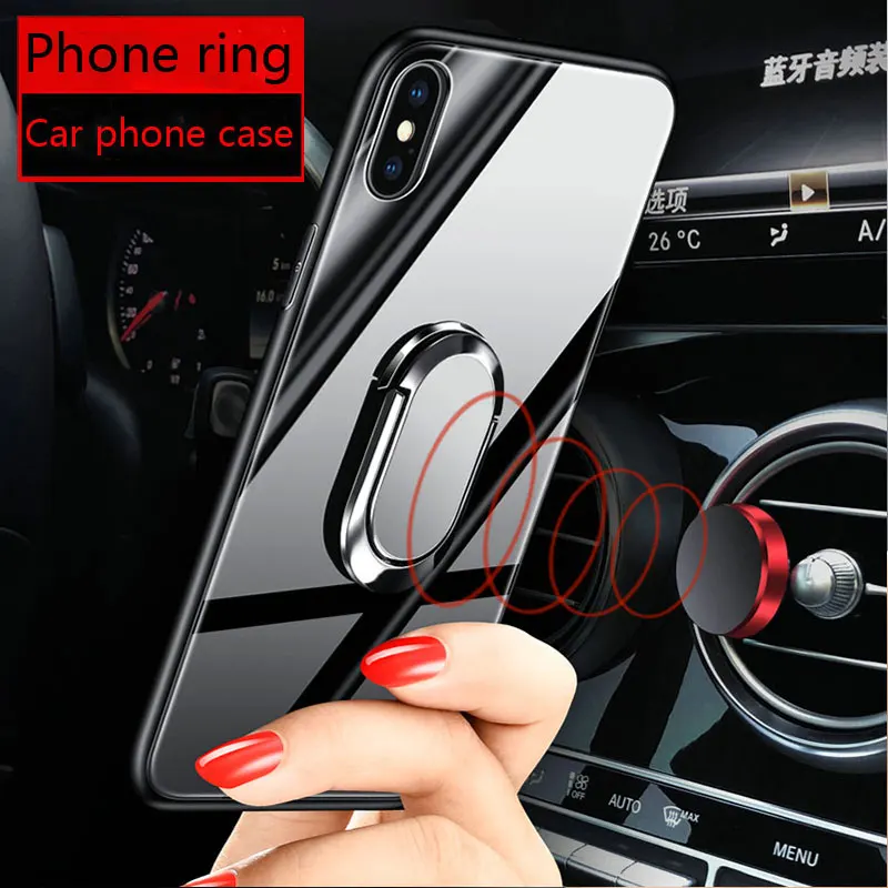 Магнитный чехол с кольцом подставкой для Apple iphone 11 PRO MAX X XR 6 6S 7 8 Plus plus жесткий