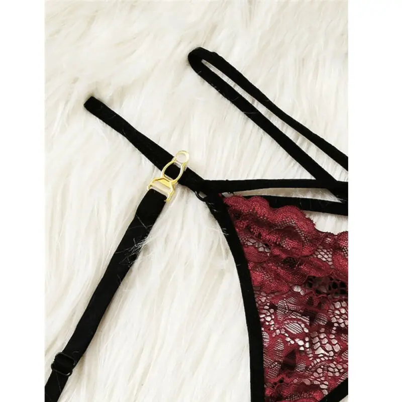 

Sexy Lingerie Lace Bra+G-string Thong Set Babydoll Sleepwear Underwear Nightwear /BY