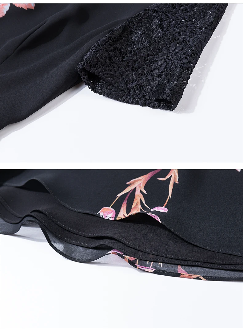 

2021 Summer Casual Short Sleeve Floral Chiffon Dress for Women