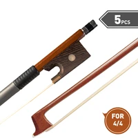 5pcs 1set brazilwood 44 violin bow light weight well balance mongolian horsehair bow