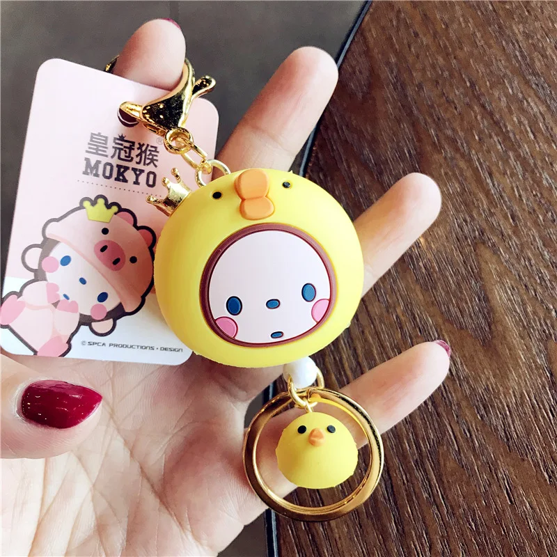 Новинка в Корейском стиле с рисунком виде короны брелоки c обезьянкой милые