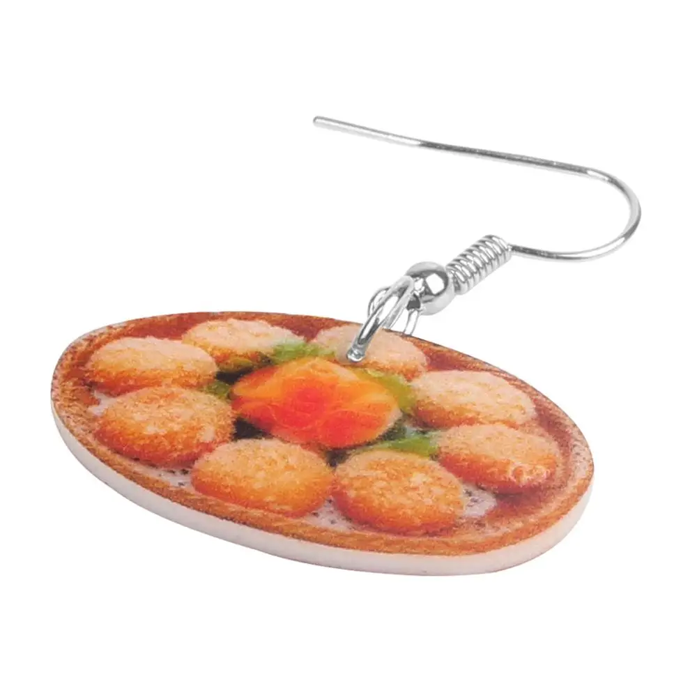 Bonsny акриловые День благодарения тыквенный пирог серьги-подвески в форме капли