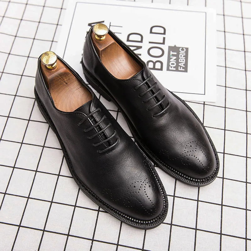 

Men's Comfortable Oxford Shoes Men Lace-up Business Office Dress Shoes Men's Formal Wedding party Shoes Soft Leather Breathable