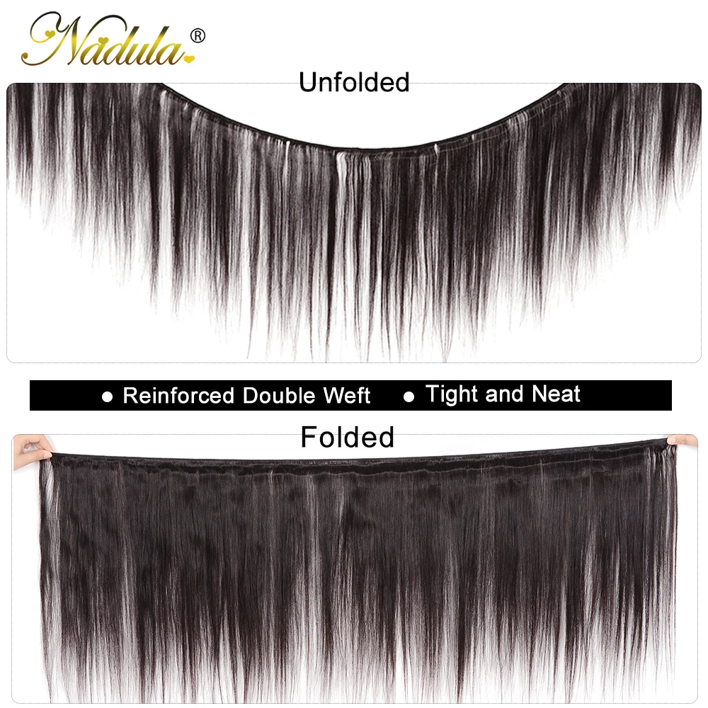 Nadula Hair 3 пряди/4 пряди, бразильские прямые волосы, пряди 100 г/шт., человеческие волосы Remy для наращивания, натуральный цвет, вплетаемые волосы