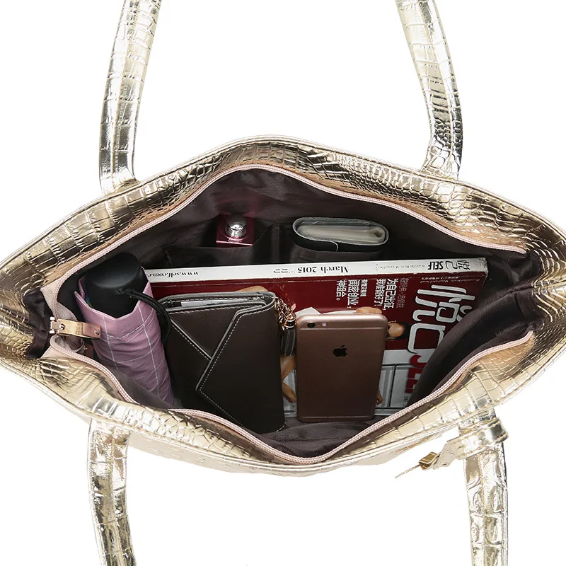 

Leather New Women's Handbags Fashion Designer Large Capacity Alligator Pattern Shoulder Bags Casual Crossbody Bags Female Tote