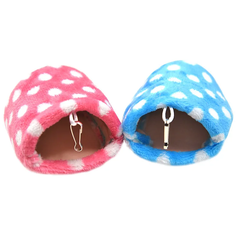 10*6cm Cotton Bed Blue Pink Hamster House Soft Small Animal Cage Winter Warm Nest Doggie Kitten Pets Supplies | Дом и сад