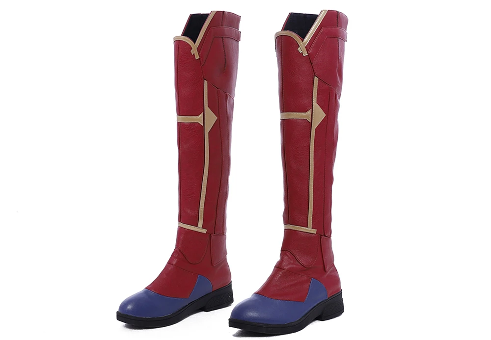 MMGG Хэллоуин капитан, для косплея Marvel Carol Danvers Косплей Костюм кожаный комбинезон высокого качества изготовление под заказ размер