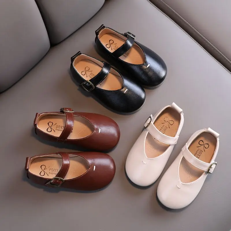 

1-6 Years Old Kids Baby Toddler Leather Shoes Children Wedding Party Dress Princess Flats For Girls School Dance Shoes