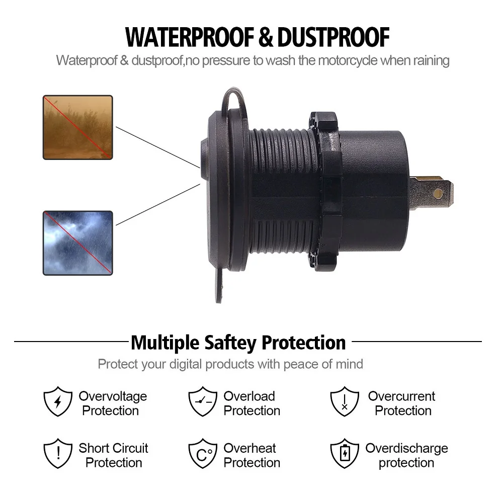 5 В/2 4 А розетки для автомобиля/лодки/авиатора/яхты мотоцикла USB-адаптер питания