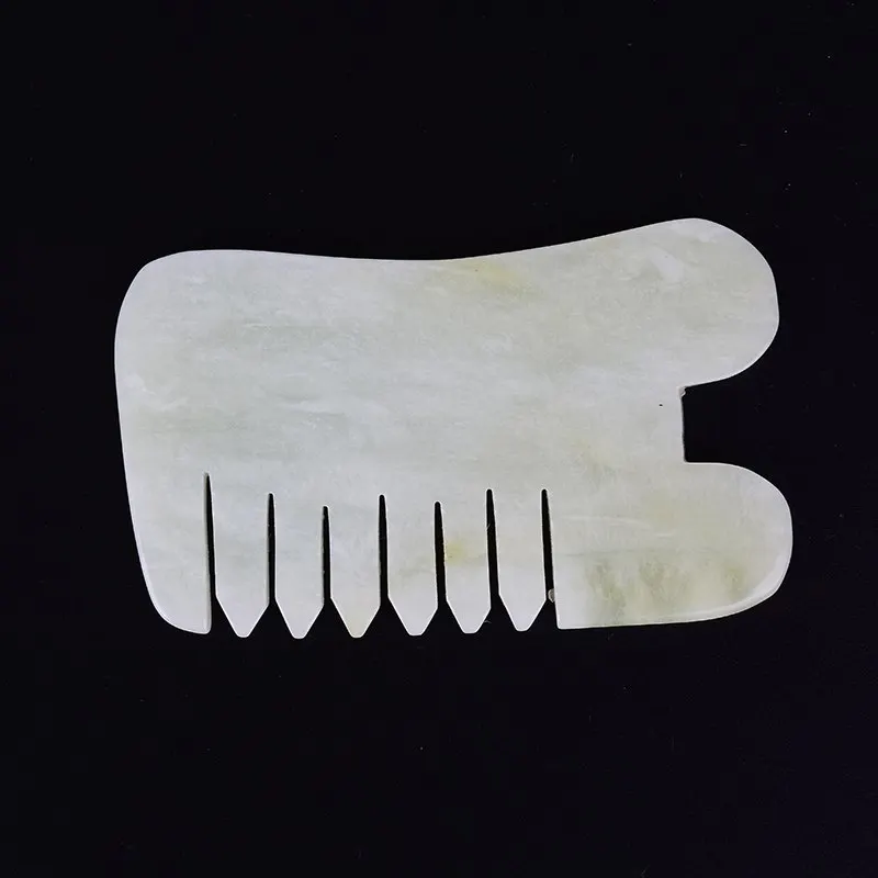 Нефритовый камень Gua Sha расческа массажер для доски Спа акупунктура терапия