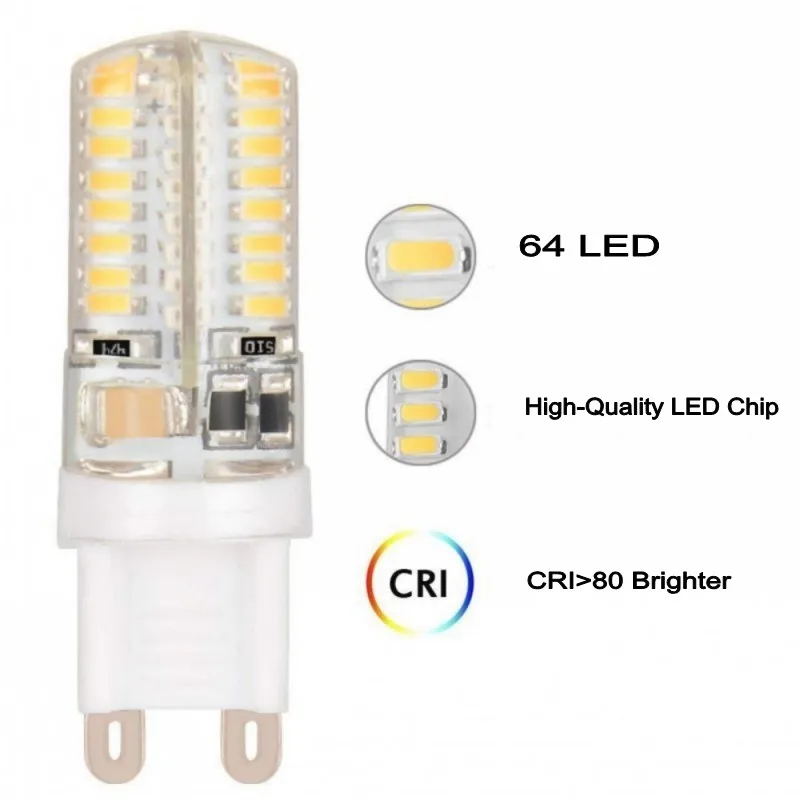 Цена Светодиодная лампа G9 7 Вт 12 Вт, кукурузная лампа, 220-240 В переменного тока, SMD 2835 3014, светодиодная S лампа, светодиодсветильник лампа 360 градусов,...