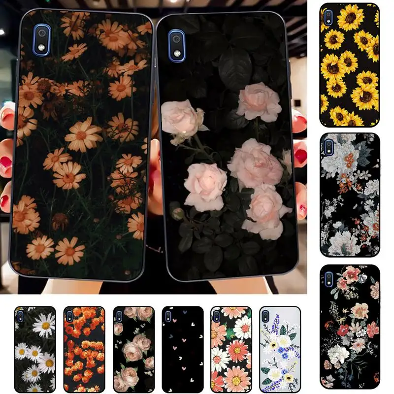 

FHNBLJ Retro flowers chrysanthemum leaves Phone Case for Samsung A30s 51 71 10 70 20 40 20s 31 10s A7 A8 2018