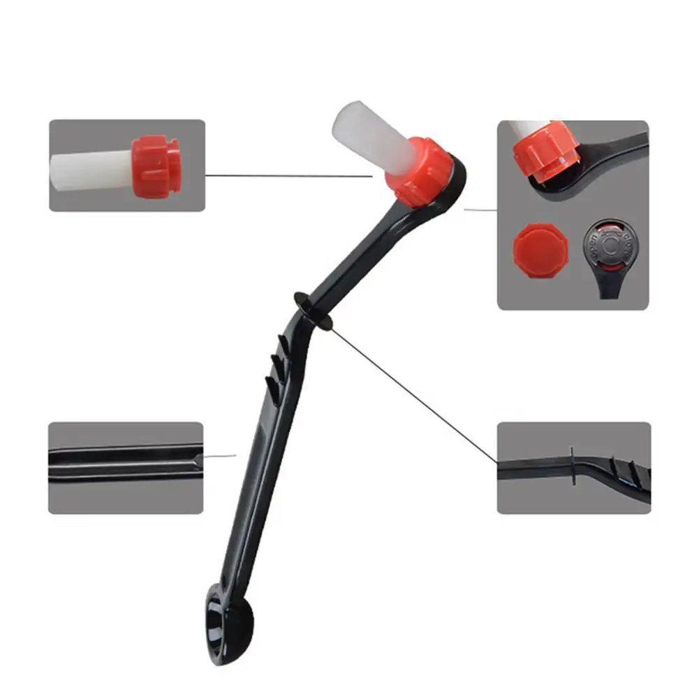 Double Head Anti-scalding Espresso Coffee Machine Curved Cleaning Brush Spoon