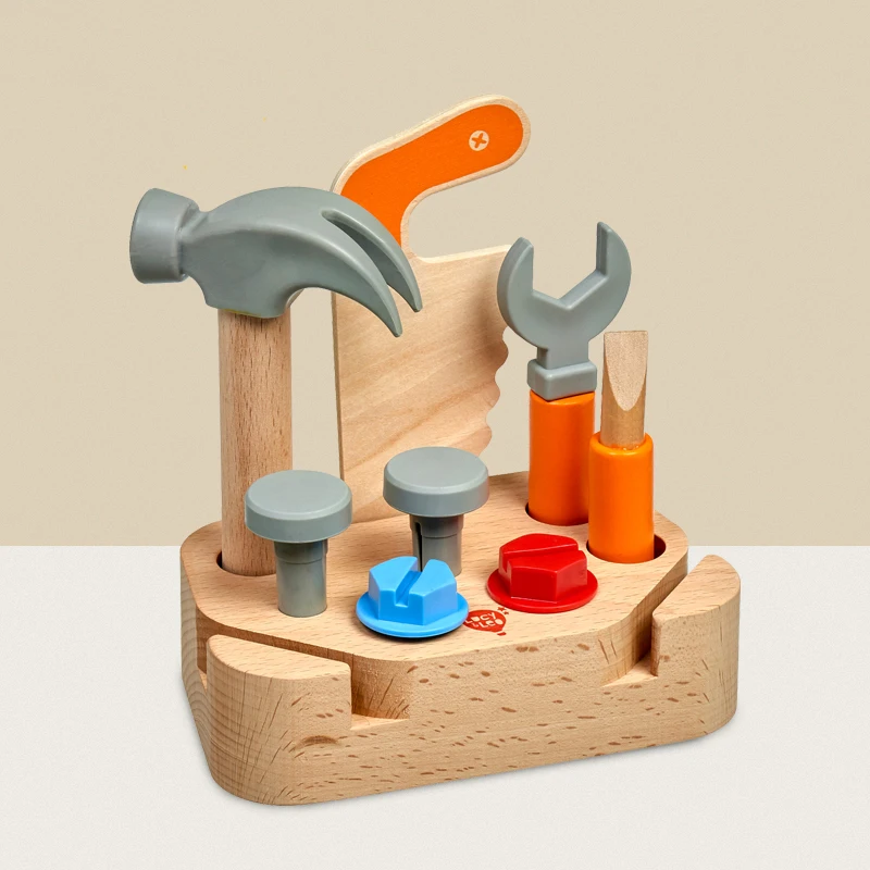 

Children's Toolbox Simulation Repair Tools Pretend Toy Saw Screwdriver Tool Kit Play Toy Set for Kids Wooden Educational Toys