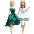 2 шт.компл. модное платье микс Стиль зеленые и белые юбки с кружевами вечернее вечерние платье Торжественная одежда для куклы Барби аксессуары для дома игрушки